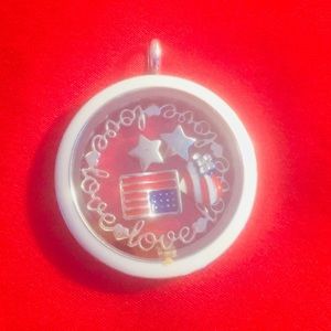 Large origami owl twist white face locket